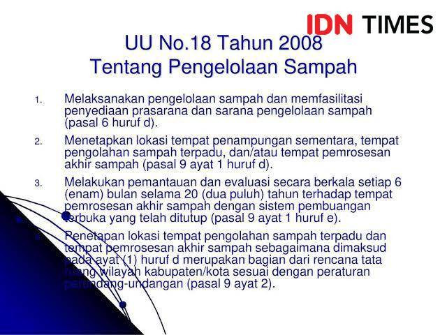 Kutipan undang undang soal pengelolaan sampah. (IDN Times/Tangkapan layar)