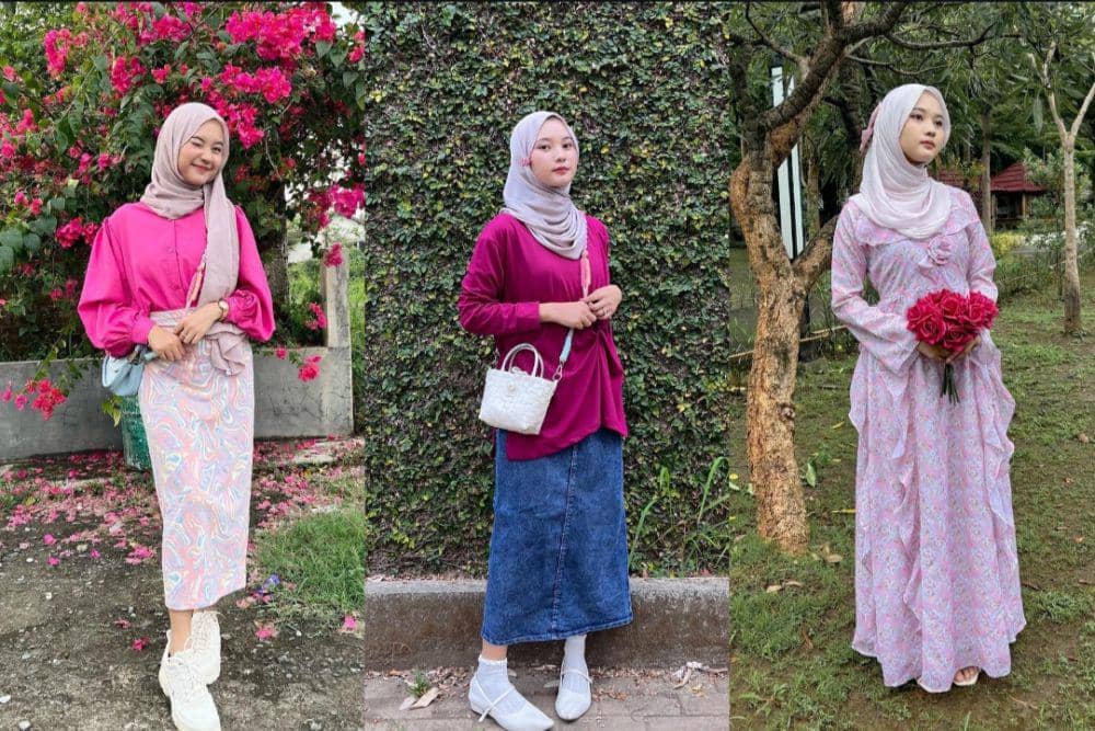 8 OOTD Hijab Cewek Kue ala Siska Amera, Colorful Abis