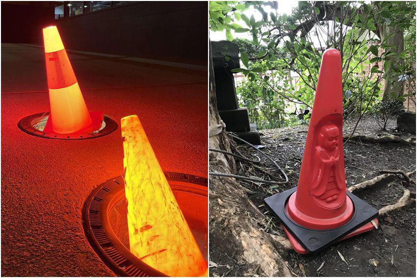 10 Traffic Cone Desain Unik, Transparan hingga Glow in the Dark!