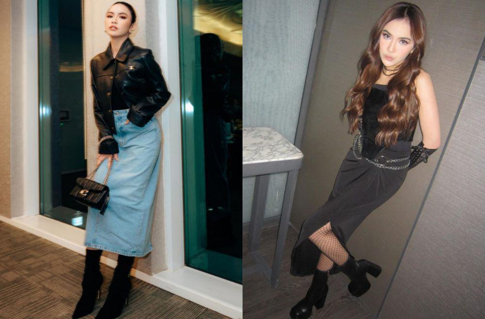 12 Gaya Fashion Edgy ala Mahalini Raharja, Swag!