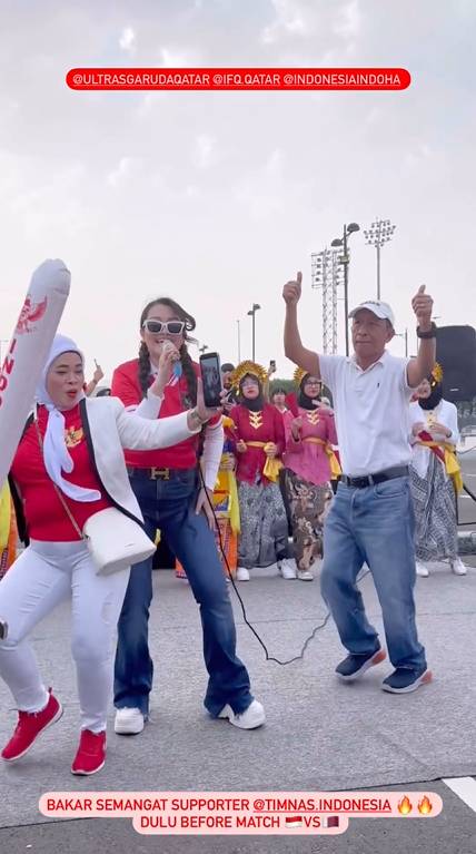 potret Fitri Carlina nonton Timnas U-23 tanding Piala Asia di Qatar (instagram.com/fitricarlina)