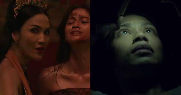 Para tokoh utama dua film ( Dok.  MD Pictures / Badarawuhi Di Desa Penari ) ( Dok. Rapi Films / Siksa Kubur )