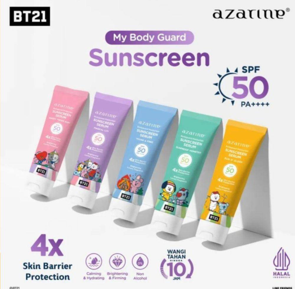 Azarine Body Guard Moisturizer Sunscreen Serum (tokopedia.com/kayala)