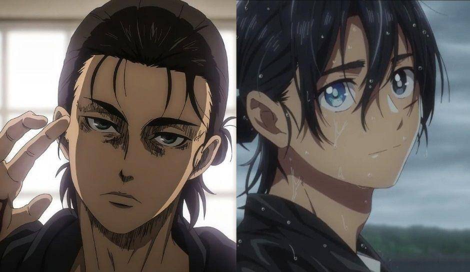 Eren dan Shinpei (dok. MAPPA x OLM/ Attack on Titan x Summertime Render)