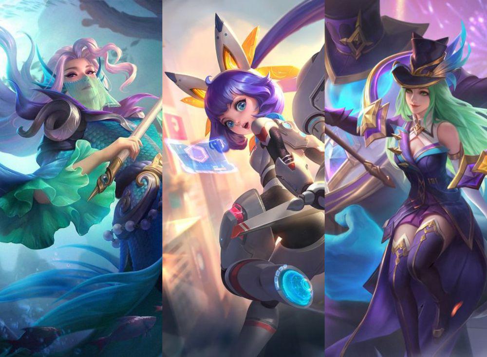 tampilan hero Luo Yi, Nana dan Vexana (dok. Moonton/Mobile Legends)