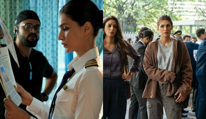 9 Potret Kriti Sanon di Lokasi Syuting Film Crew, Penuh Kesan Positif!