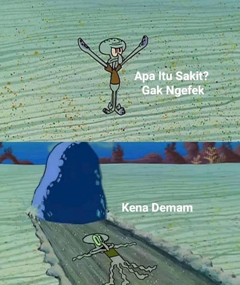 meme cowok saat demam (dok. pribadi/Iip Afifullah)