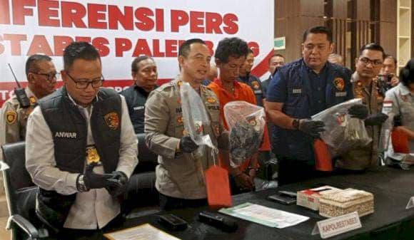 Polrestabes Palembang amankan pelaku pembunuhan di Palembang (Dok: istimewa)