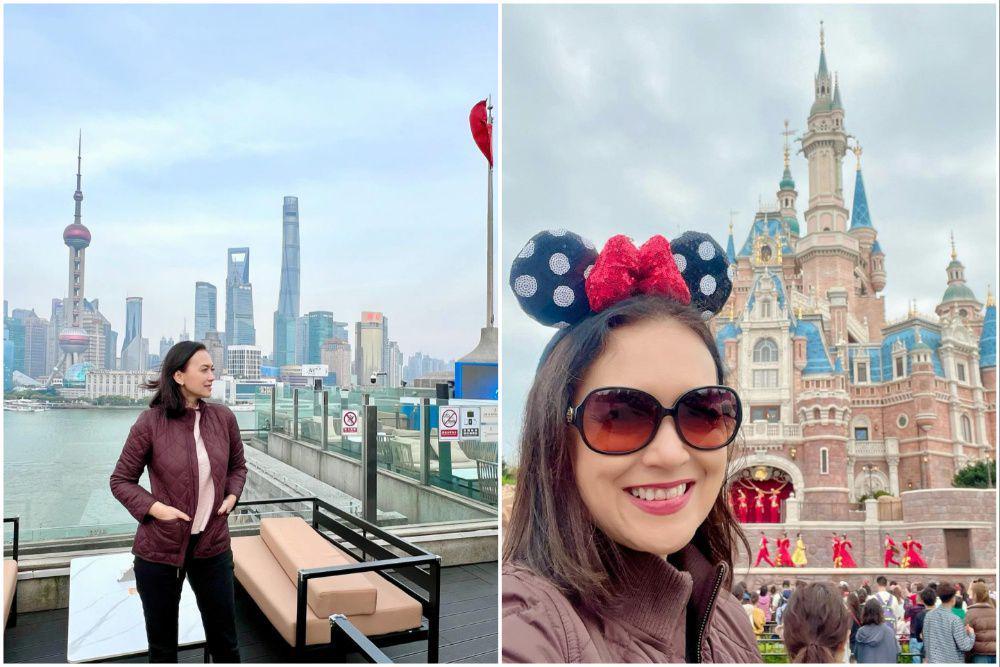 10 Potret Ira Wibowo Liburan ke Shanghai, Kunjungi Situs Sejarah!
