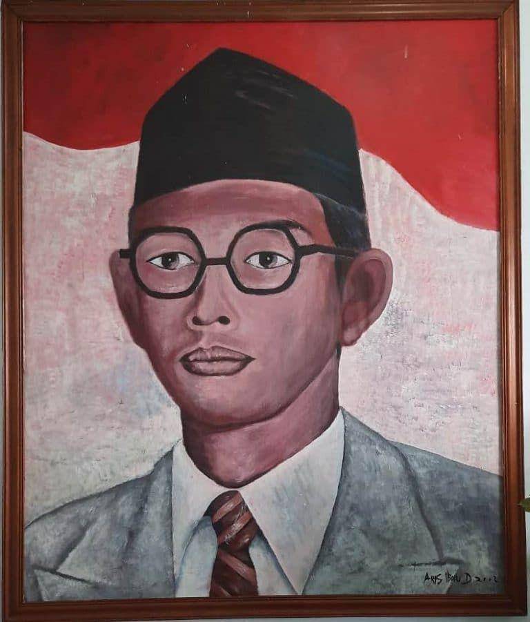 Ilustrasi W.R. Supratman (dok. museumsumpahpemuda.kemdikbud.go.id)