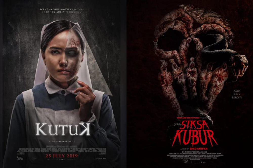 Film horor berlatar panti jompo (dok. Rapi Films / Siksa Kubur | dok. MD Pictures / Kutuk)