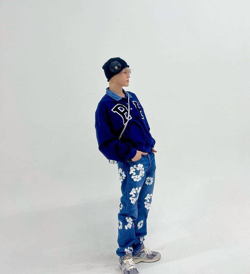 ide outfit pakai beanie hat ala Taeyong NCT (instagram.com/taeoxo_nct)