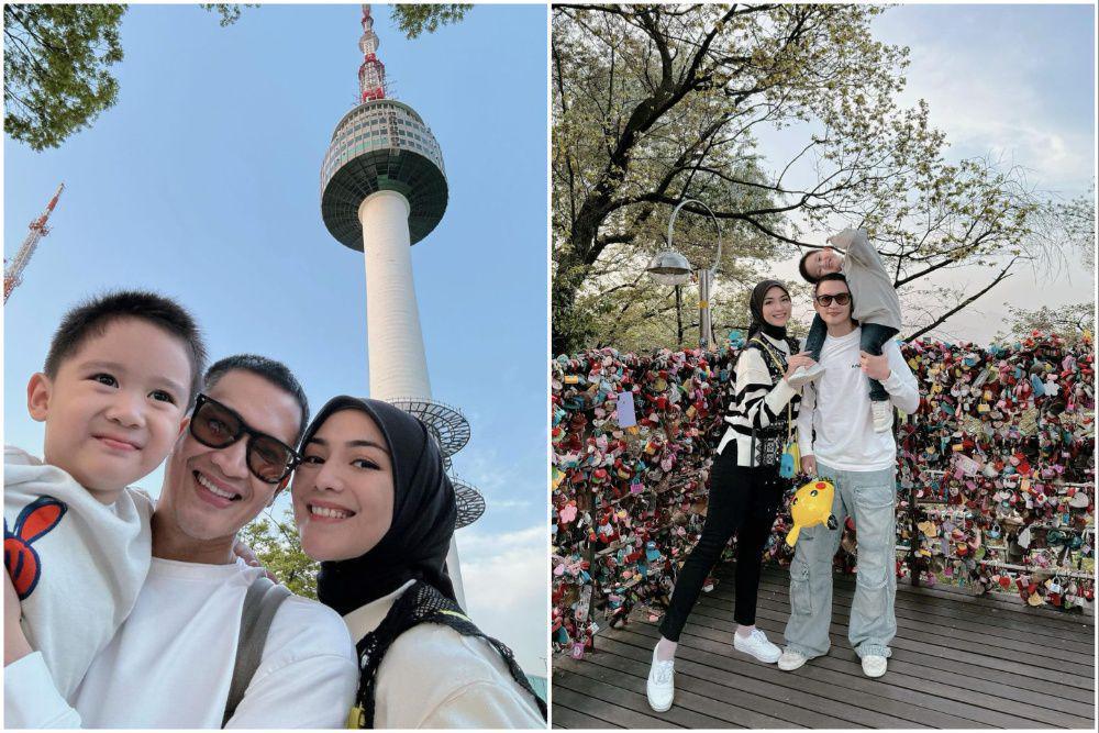 8 Potret Citra Kirana dan Keluarga Jalan-jalan ke Namsan Tower