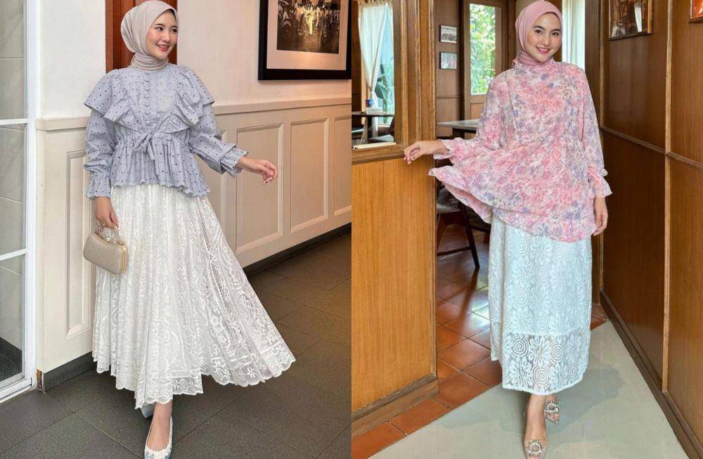 9 Ide Padu Padan Blouse ala Intan Ghazella, Girly Looks!