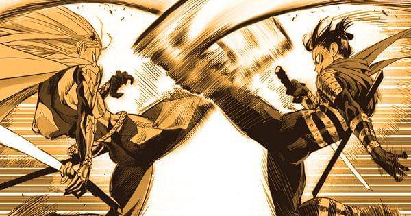 Sonic dan Flashy mengadu tendangan ( Dok. tonarinoyj.jp/One Punch Man )