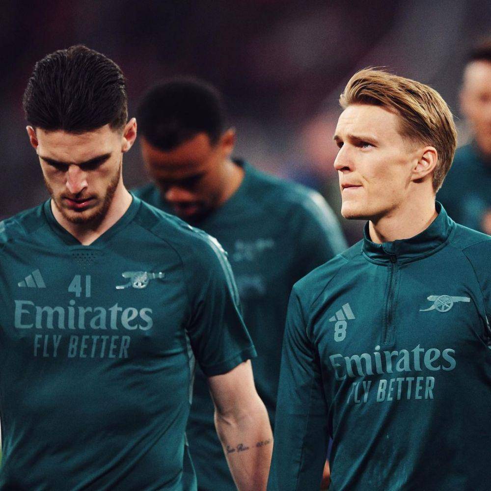 Daclan Rice (kiri) dan Martin Odegaard (kanan) (instagram.com/arsenal)