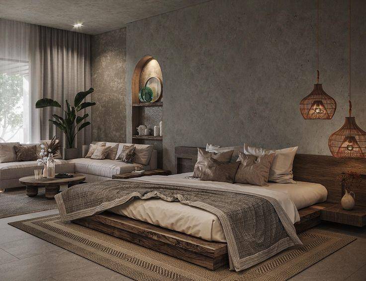kamar tidur wabi sabi (pinterest.com/behance)