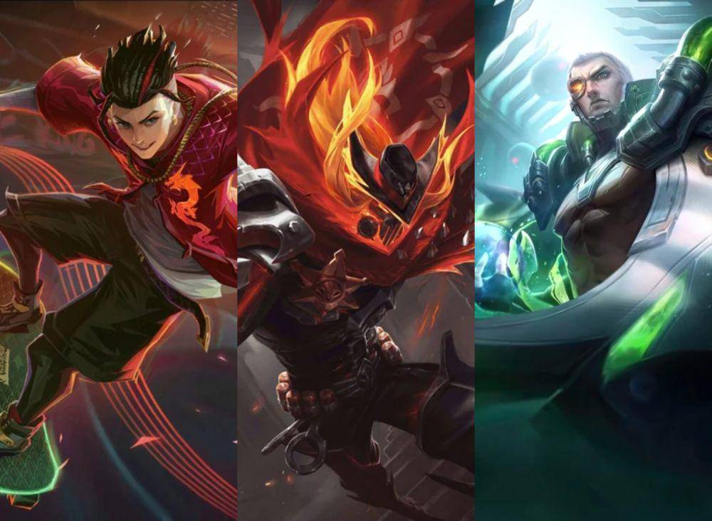 tampilan skin Chou, Aldous, dan Yu Zhong (dok. Moonton/Mobile Legends)