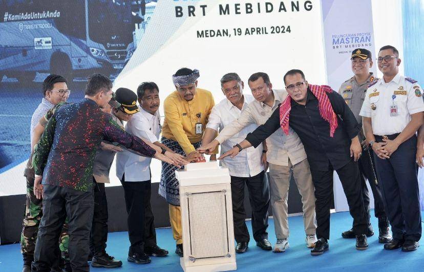Pemko Medan meluncurkan proyek Mastran Bus Rapid Transit atau BRT Medan, Binjai, Deli Serdang atau Mebidang (Dok. Diskominfo Medan)