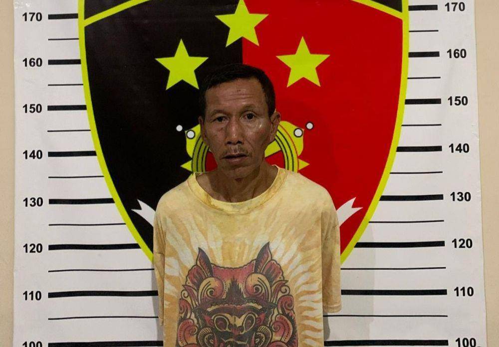Tampang tersangka Heriyanto. (Dok. Polsek Tanjungkarang Timur).