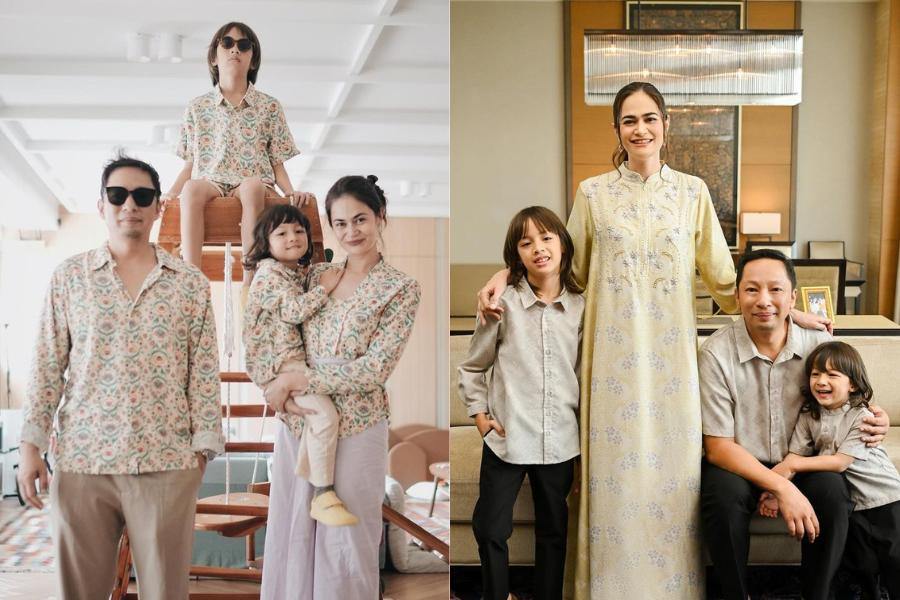 9 Inspirasi Outfit Keluarga Dua Anak ala Ringgo Agus, Kompak Banget!