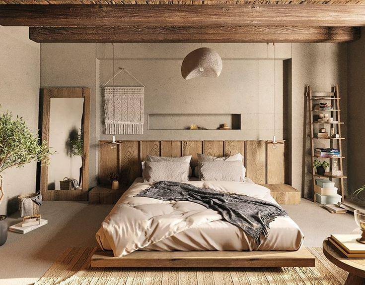 kamar tidur wabi sabi (pinterest.com/behance)
