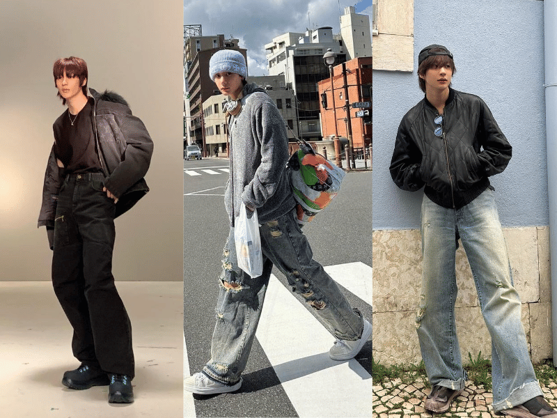 8 Inspirasi Outfit Celana Oversized ala Anton RIIZE, Trendi Kekinian!