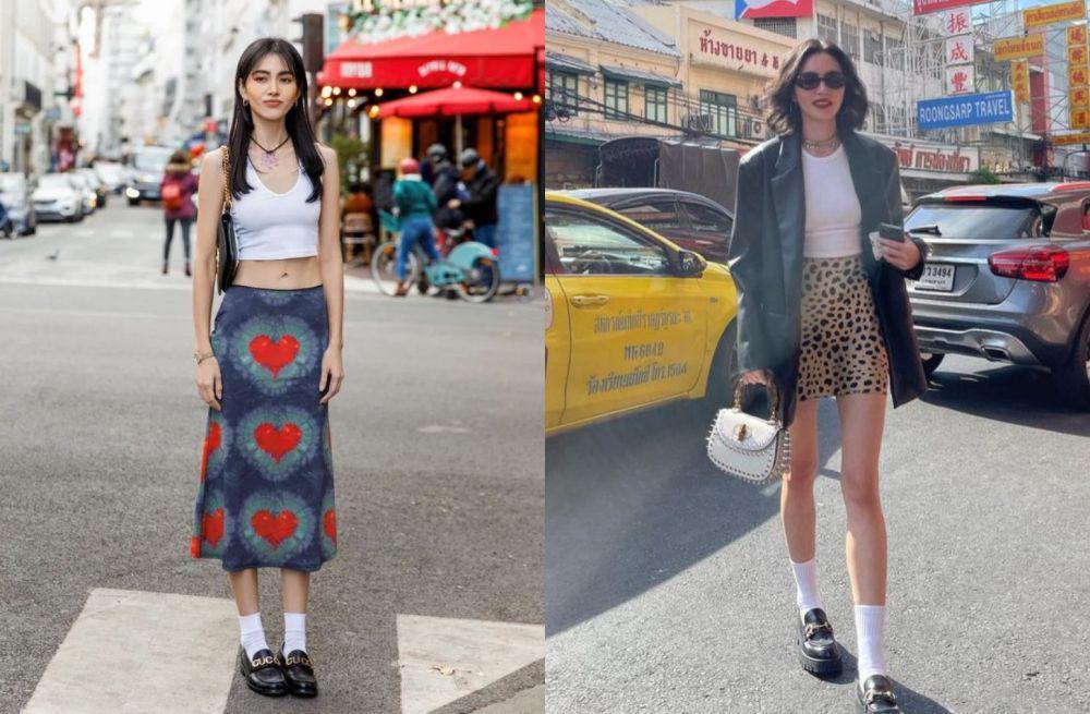 10 Inspirasi Outfit Pakai Sepatu Loafers ala Davika Hoorne, Classy!