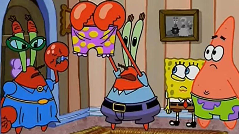 Mr. Krabs ketahuan mencuri celana dalam. (dok. Nickelodeon/SpongeBob SquarePants)
