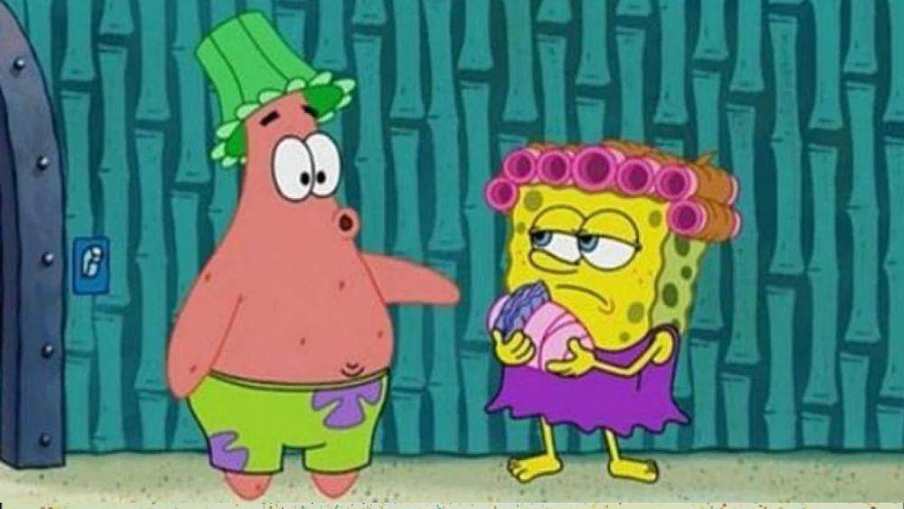 SpongeBob dan Patrick menjadi pasutri. (dok. Nickelodeon/SpongeBob SquarePants)