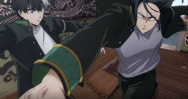 Sakura dan Kyotaro berkelahi ( Dok. CloverWorks / Wind Breaker )