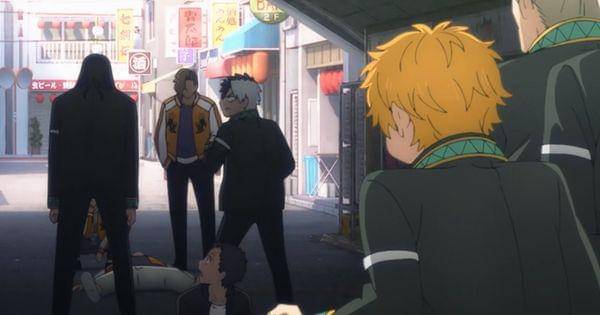 Sakura dan Kyotaro menghadapi anak Shishitoren ( Dok. CloverWorks / Wind Breaker )