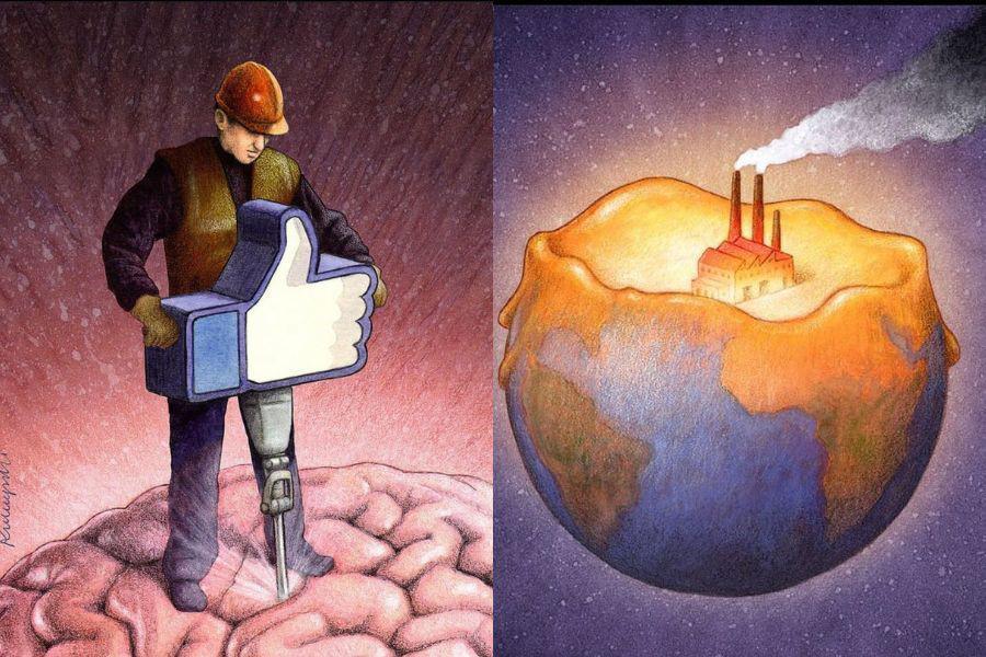 14 Ilustrasi Menohok yang Sindir Realita Hidup Sehari-hari