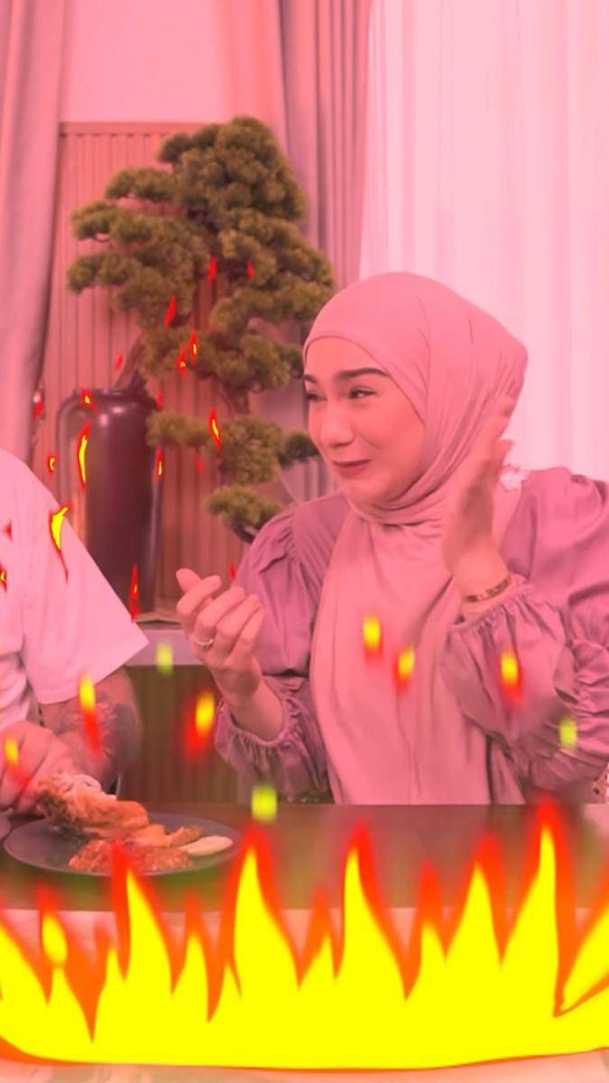 potret Irish Bella challenge makan makanan pedas bersama ayahnya (instagram.com/_irishbella_)