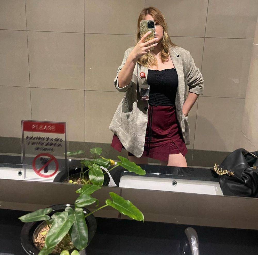 Busana badan curvy ala Rinda (instagram.com/lunarivory)