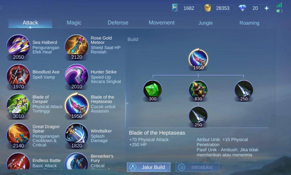 tampilan item Blade of the Heptaseas (dok. Moonton/Mobile Legends)