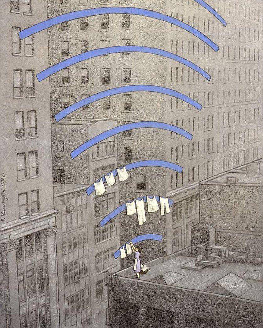 Ilustrasi sosial. (instagram.com/pawel_kuczynski1)