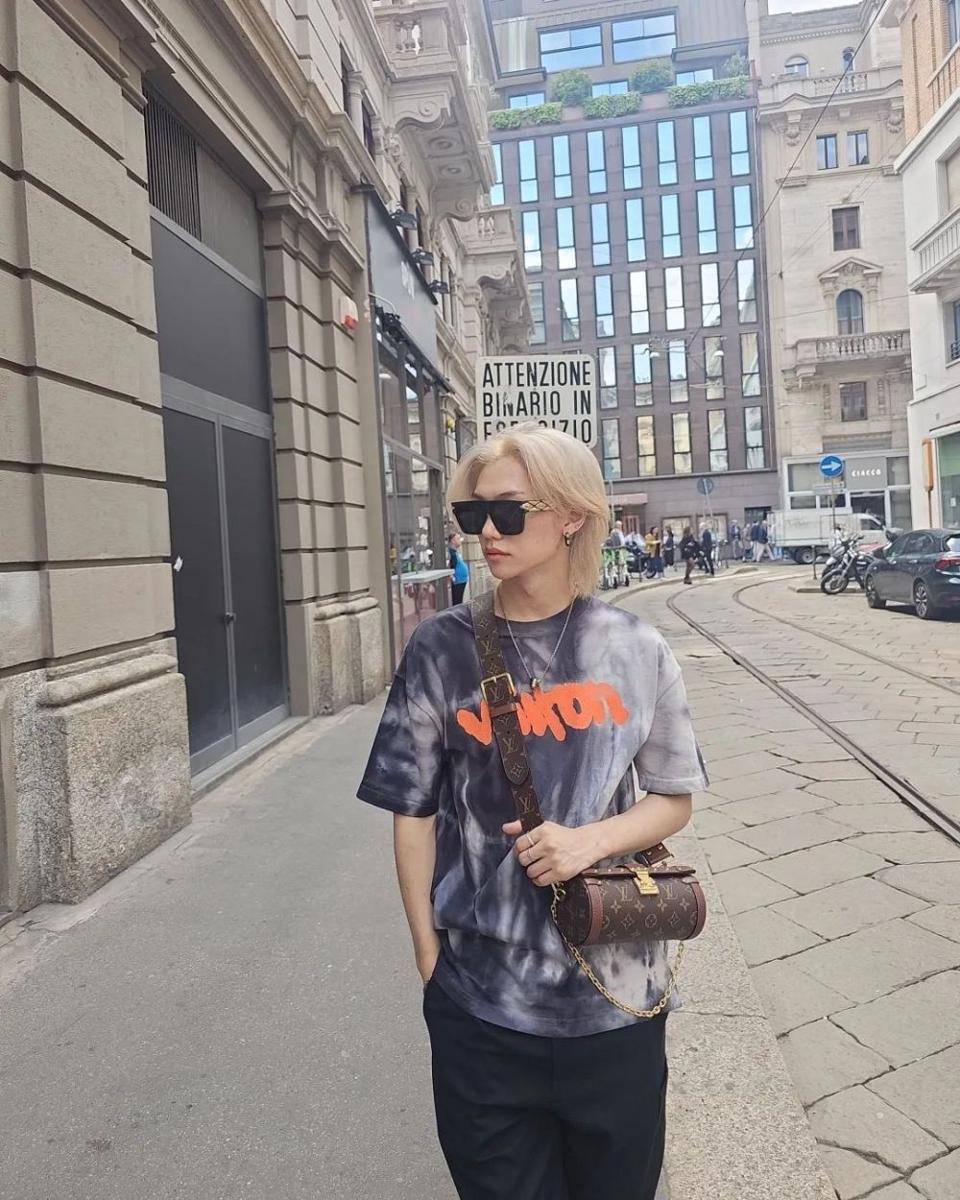 warna rambut barbie blonde ala Felix Stray Kids (instagram.com/realstraykids)