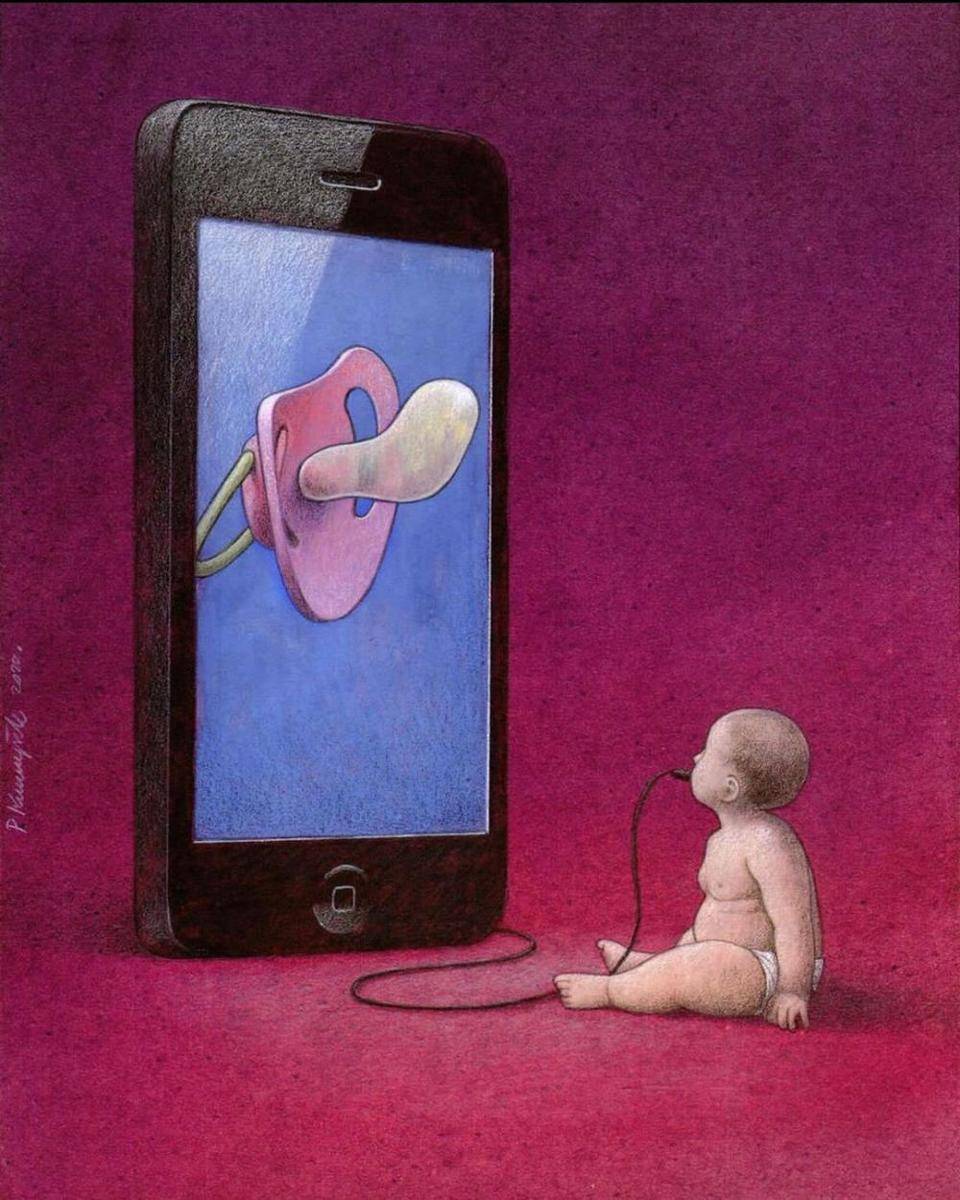 Ilustrasi sosial. (instagram.com/pawel_kuczynski1)