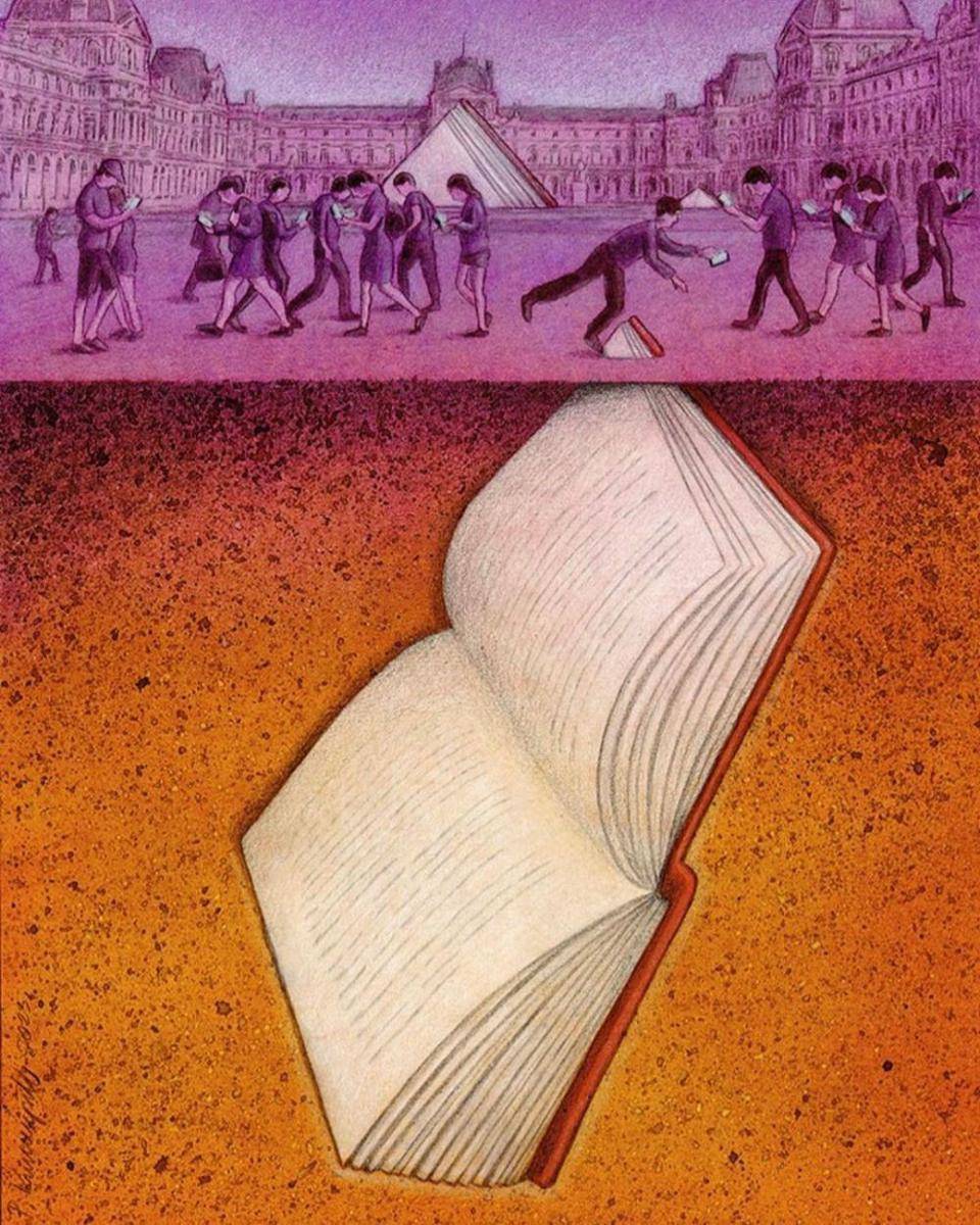 Ilustrasi sosial. (instagram.com/pawel_kuczynski1)