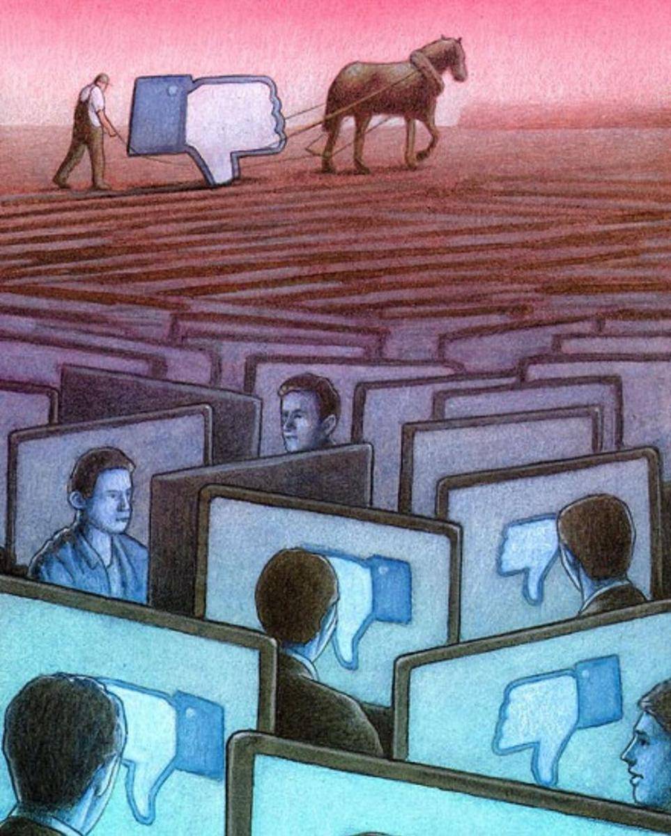 Ilustrasi sosial. (instagram.com/pawel_kuczynski1)