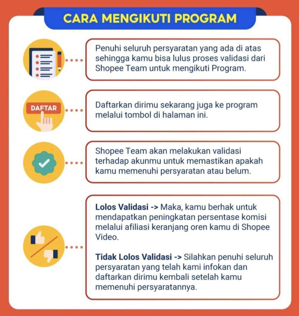 Langkah ikuti program Shopee Video Top Creator. (Dok/Screenshot aplikasi Shopee)