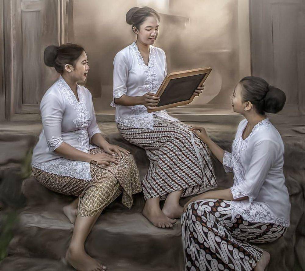 ilustrasi pendidikan wanita zaman dulu (instagram.com/okyarisandi)