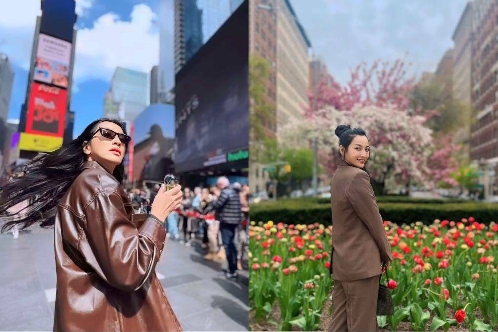 7 Potret Hesti Purwadinata Pelesiran di New York, Asyik dan Seru!