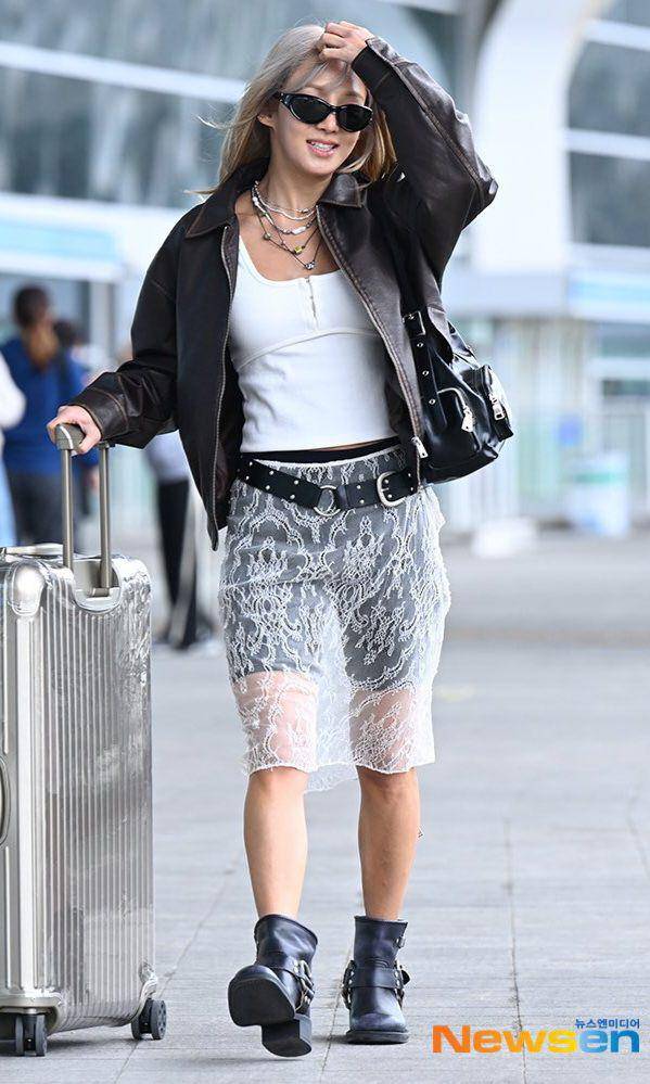 potret Hyoyeon SNSD OTW hingga tiba di Bali (dok. Newsen)