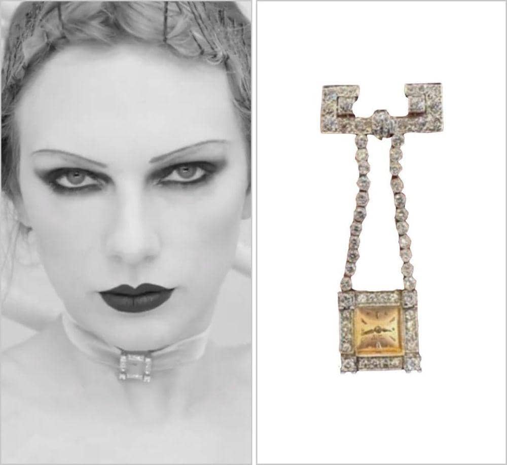 Taylor Swift kenakan bros vintage Joseph Saidian and Sons di MV Fortnight (instagram.com/taylorswiftstyled)