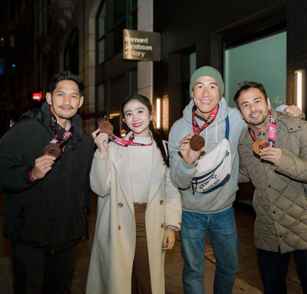 potret artis Indonesia ikut London Marathon (instagram.com/raffinagita1717)