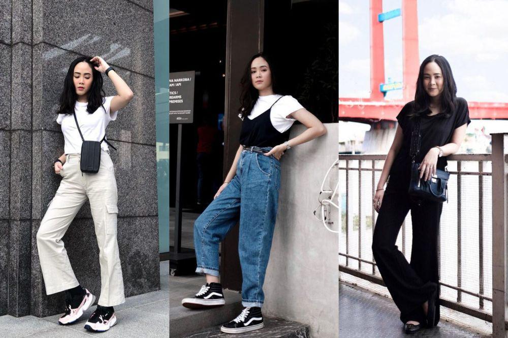 7 Ide Mix and Match T-shirt ala Almiranti Fira, Simpel tapi Kece!