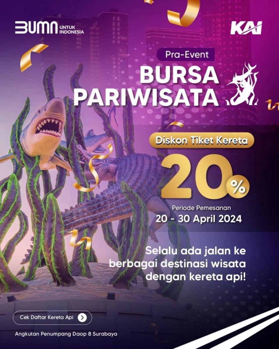 15 Kereta Dapat Diskon Tiket 20 Persen, Ini Daftarnya