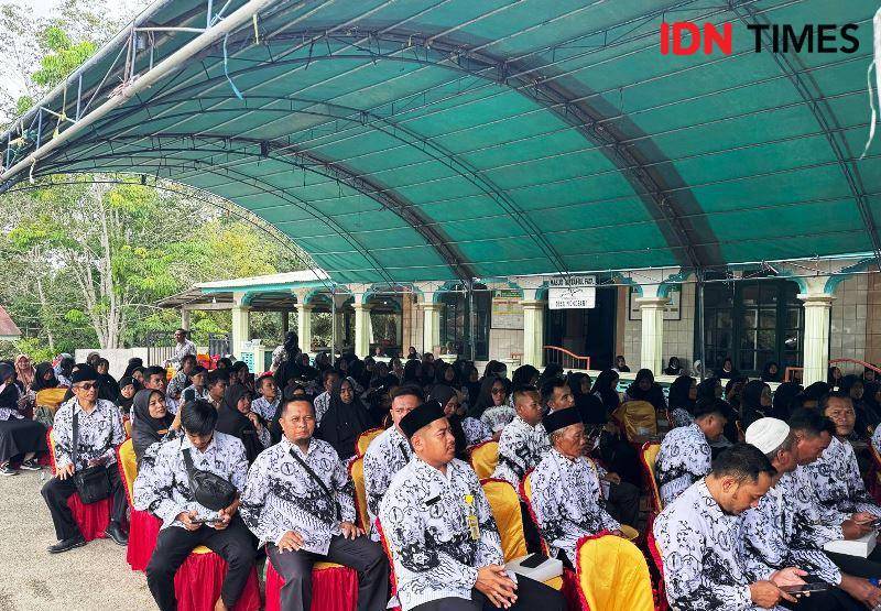 Para pendidik guru anggota PGRI di Kecamatan Sepaku (IDN Times/Ervan)